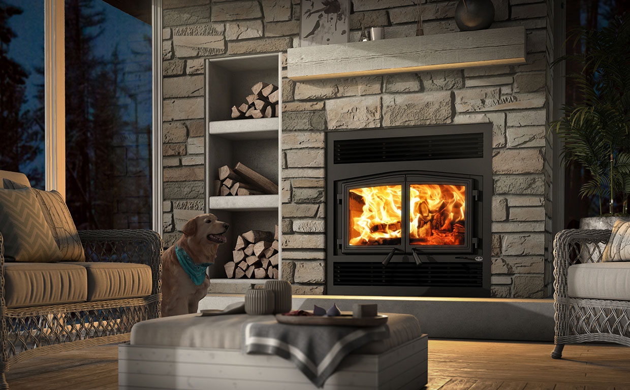 wood stove fireplace